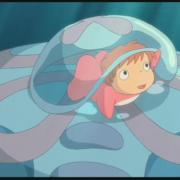 Ponyo sur une méduse